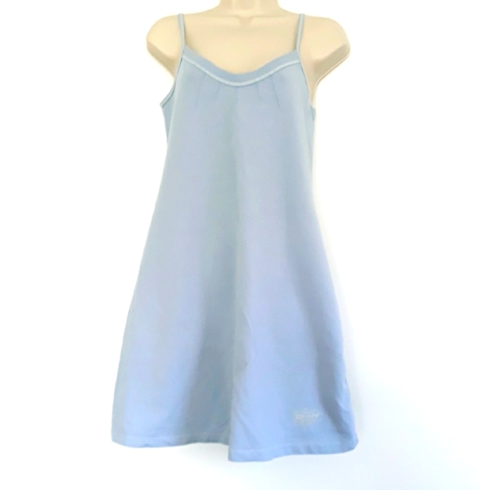 DKNY Cotton Slip mini Dress  Size Large Adjustable straps Gray stretchy